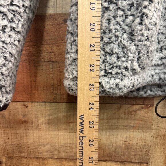 Victorias Secret Pink Gray Sherpa Quarter-Zip Pullover Hoodie XS - Picture 2 of 6